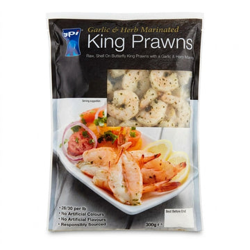 SPI Garlic & Herb Marinated Butterfly King Prawns 1kg