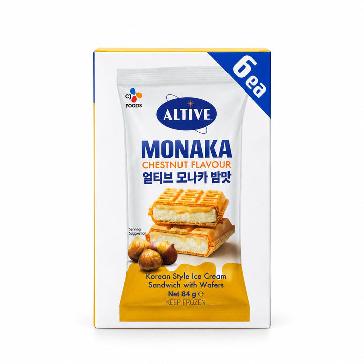 Altive Monaka Chestnut Ice Cream Dairy Free Sandwiches 6 x 84g-2