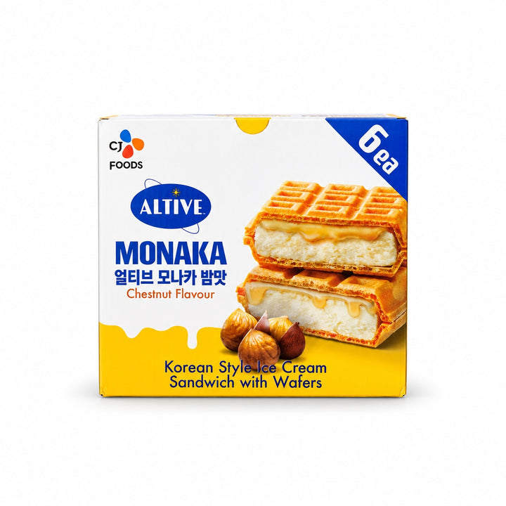 Altive Monaka Chestnut Ice Cream Dairy Free Sandwiches 6 x 84g