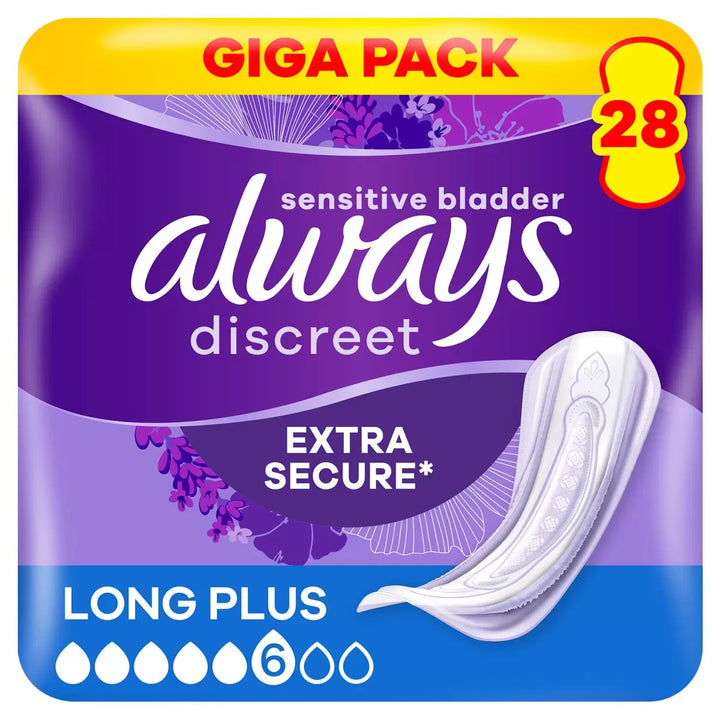 Always Discreet Long Plus Pads 2 x 28 Pack