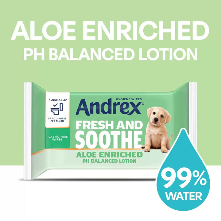 Andrex Fresh & Soothe Hygiene Wipes Moist Toilet Tissue 12 x 36 wipes-1
