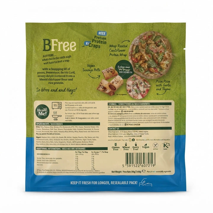 BFree High Protein Wraps 504g 12PK-1