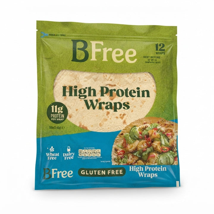 BFree High Protein Wraps 504g 12PK