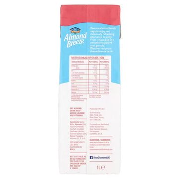 Blue Diamond Almond Breeze Unsweetened Drink 1Ltr-2