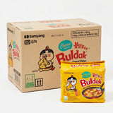 Buldak Cheese Hot Chicken Flavour Ramen Noodles 140g Pack of 5 x 8