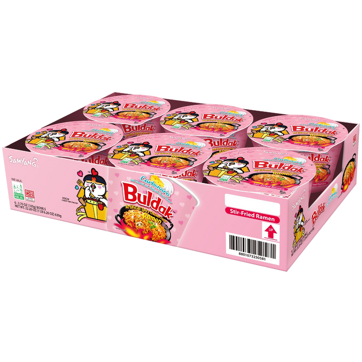 Buldak Spicy Chicken Ramen Carbonara Flavour Samyang 105g X 6