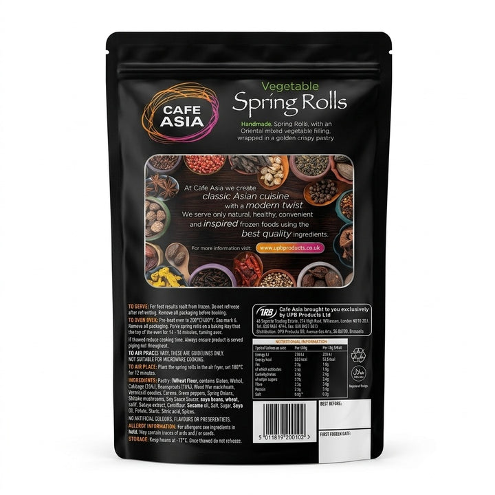 Cafe Asia Vegetable Spring Rolls – 30 Pieces 1.2kg-1