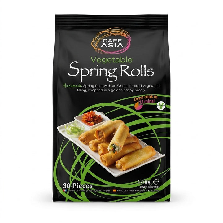 Cafe Asia Vegetable Spring Rolls – 30 Pieces 1.2kg