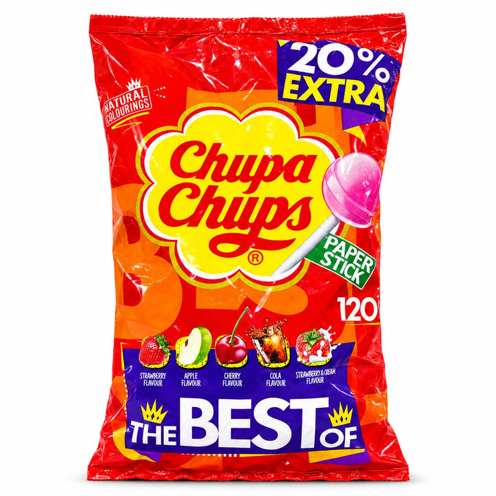Chupa Chups The Best Of Assorted Lollipops 120 Pack 1.44kg