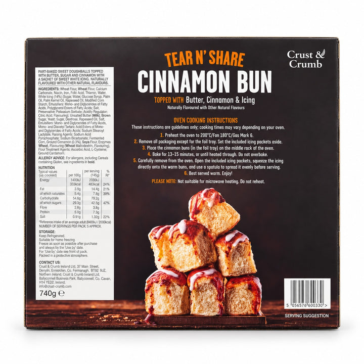 Crust & Crumb Tear N' Share Cinnamon Bun 740g-1