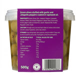 Cypressa Green Olives Garlic & Jalapeño Double Stuffed 500g-1