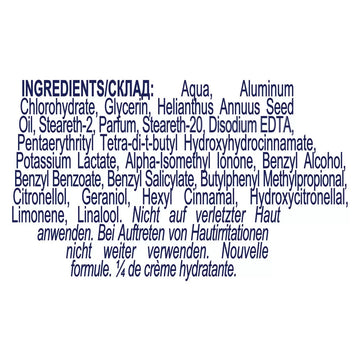 Dove Roll-On Deodorant-ingredients