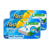 Flash Speedmop Wet Cloths Refills 2 X 24 Pack