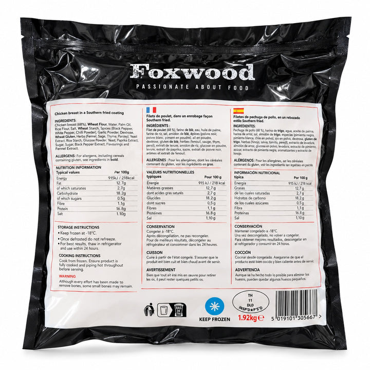Foxwood halal Southern Fried Chicken Fillets 1.92kg-1