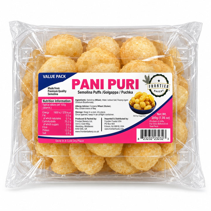 Frontier Bakery Pani Puri – Semolina Puffs / Golgappa / Puchka 200g