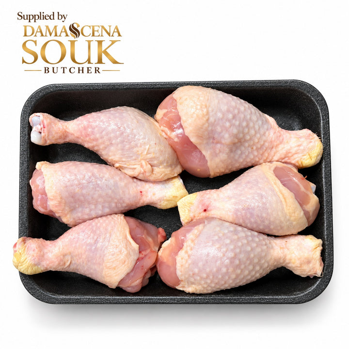 Halal Chicken Drumsticks Skin On 1kg – Supplied by Damascena Souk