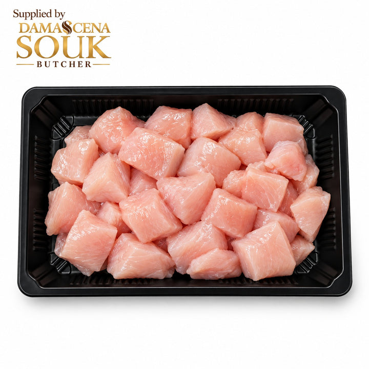 Halal Diced Chicken Breast 1kg – Supplied by Damascena Souk