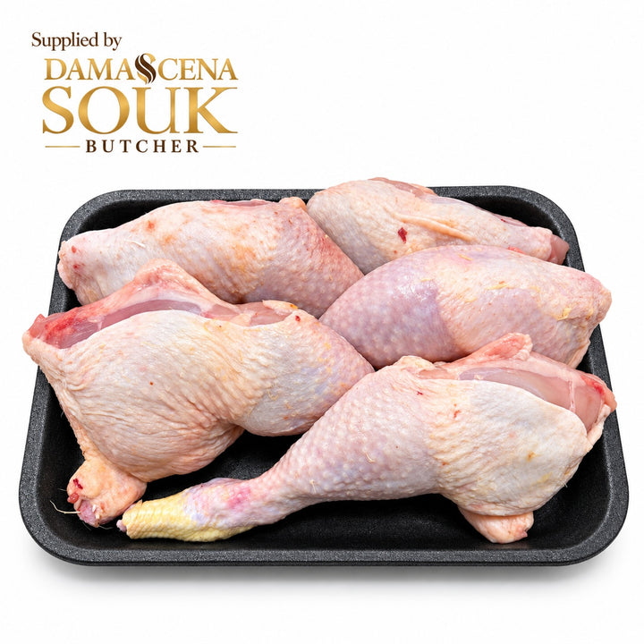 Halal Whole Chicken Leg bone in skin on 1kg – Supplied by Damascena Souk