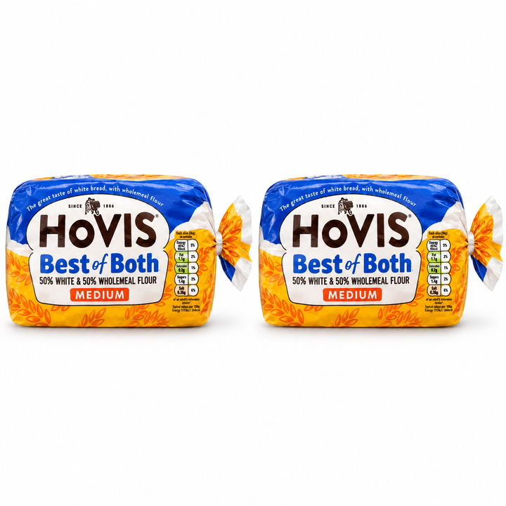 Hovis Best of Both Medium Sliced Bread 800g x 2