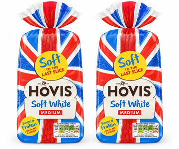 Hovis Soft White Medium Sliced White Bread 800g X 2