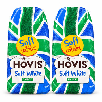 Hovis Soft White Thick Sliced White Bread 800g X 2