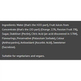 J2O Orange & Passion Fruit Cans Ingredients