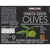 Kirkland Signature Spanish Queen Pimiento Stuffed Olives 595g-4