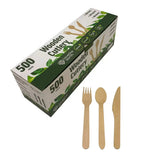 Love The Earth Wooden Cutlery Variety 500 Pack