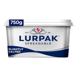 Lurpak Slightly Salted Spreadable Butter 750g