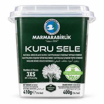 Marmarabirlik Kuru Sele Black Olives 3XS 400g Drained