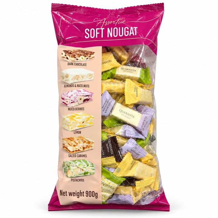 Quaranta Italian Assorted Soft Nougat 900g