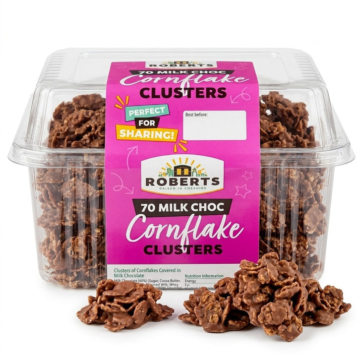 Roberts Milk Chocolate Cornflake Clusters 70 Pack-1