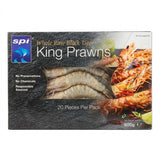 SPI Whole Raw Black Tiger King Prawns 16/20 – 800g