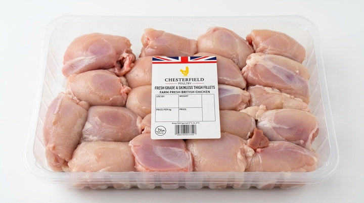 Skinless Halal Chicken Thigh Fillets 2kg