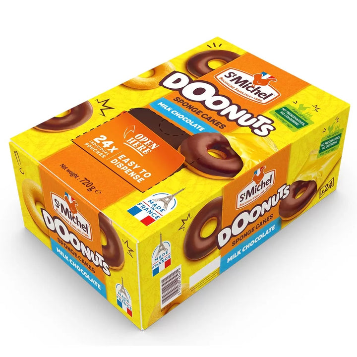 St Michel Chocolate Coated Doonuts 24 Pack