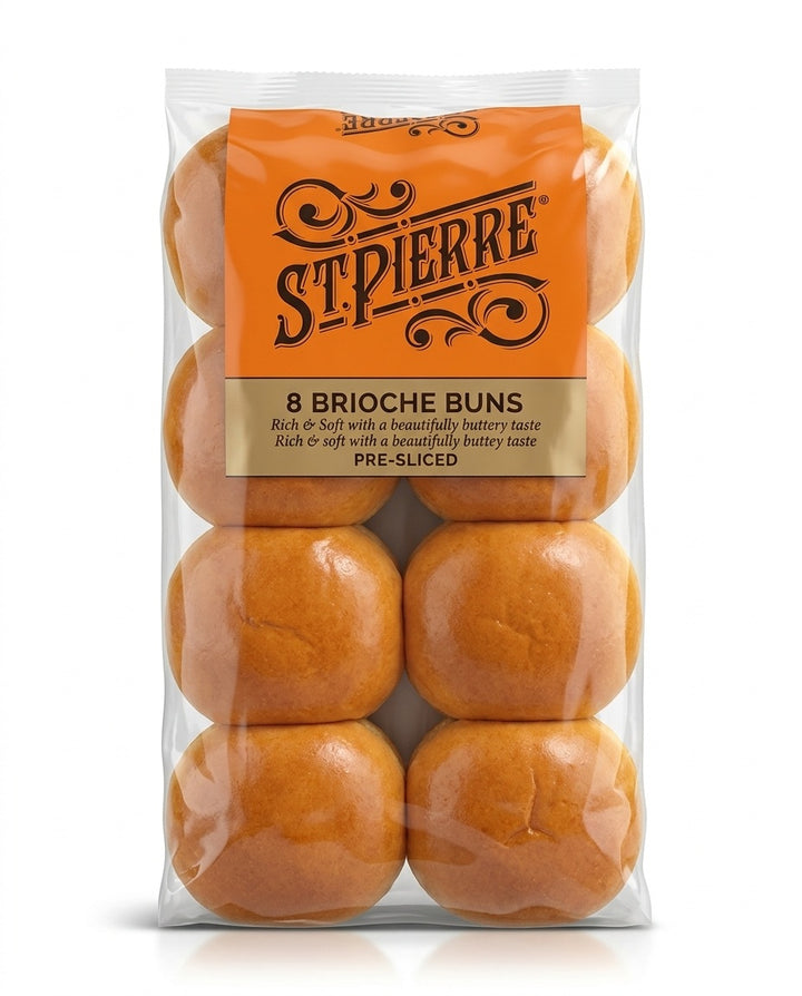 St Pierre Brioche Buns 2 × 8 Pack