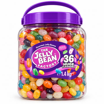 The Jelly Bean Factory Gourmet Jelly Beans 36 Huge Flavours 1.4kg Jar