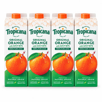 Tropicana Original Orange Juice with Juicy Bits 4 x 900ml