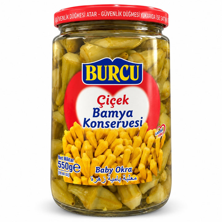 Turkish Pickled Baby Okra Burcu 550g