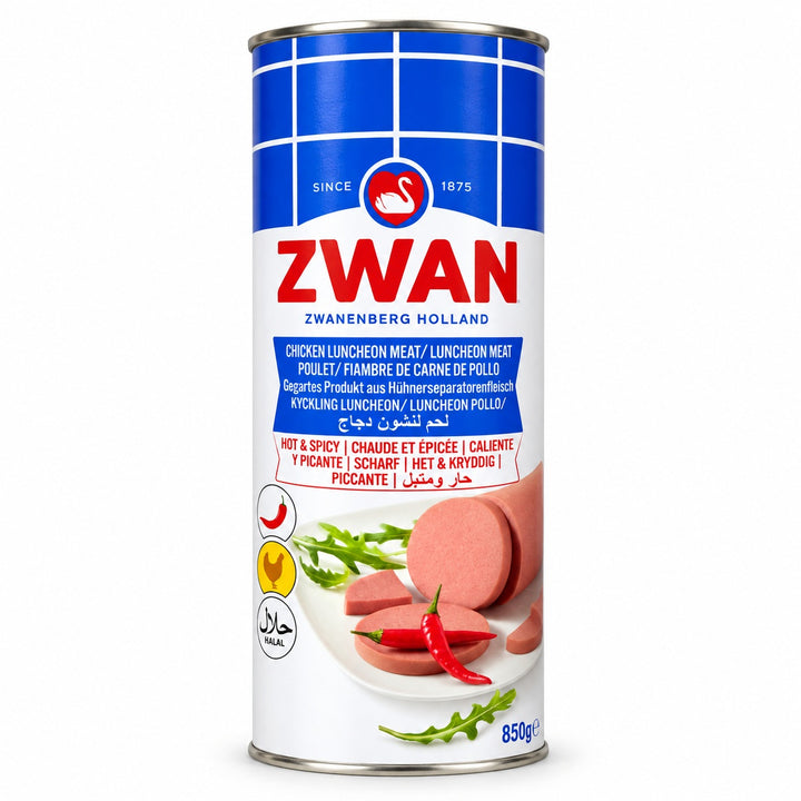 Zwan Hot & Spicy Chicken Luncheon Meat Halal 850g